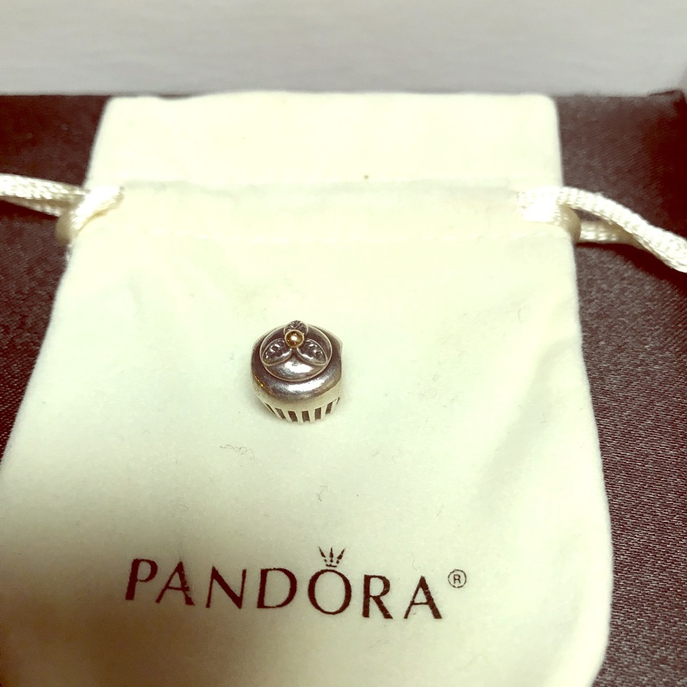 Pandora 14 K cupcake charm